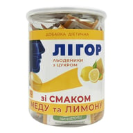 Леденцы ЛИГОР с сахаром со вкусом меда и лимона 50 шт
