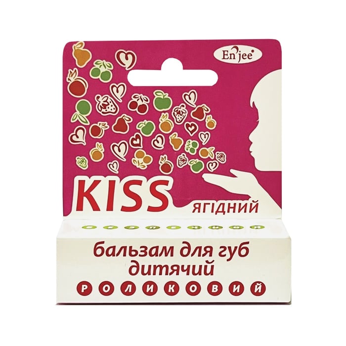Бальзам для губ детский роликовый ENJEE Kiss ягодный 6 мл