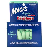 Беруші MACK`S Original Safe Sound захист від шуму до 32 дБ 10 пар