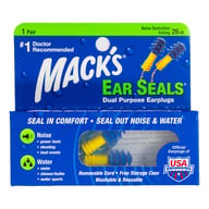 Беруши MACK`S Ear Seals защита от воды и шума до 27 дБ со съемным шнуром 1 пара