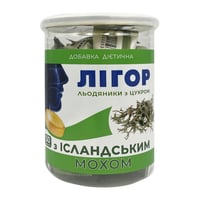 Льодяники ЛІГОР з цукром з ісландським мохом 50 шт