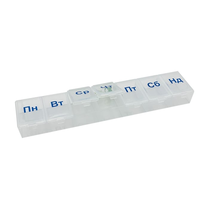 Органайзер для таблеток пластиковый линейка MAXI HTP 025