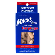 Беруши MACK`S Soft Foam Ultra защита от шума до 32 дБ бежевые 30 пар