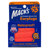 Беруші MACK`S Pillow Soft для дітей захист від води та шуму до 22 дБ помаранчеві 6 пар