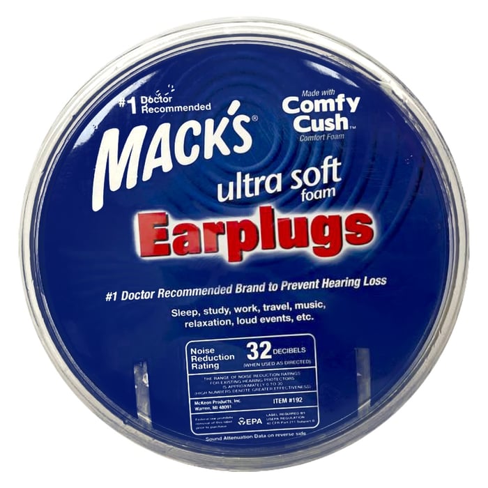 Беруши MACK`S Ultra Safe Sound защита от шума до 32 дБ бежевые 100 пар