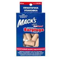 Беруши MACK`S Ultra Safe Sound защита от шума до 32 дБ бежевые 30 пар
