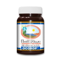 Дрожжи пивные ОСОКОР с янтарной кислотой 100 таблеток