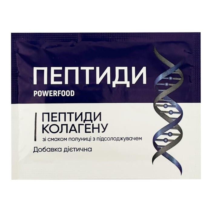 Пептиди колагену POWERFOOD зі смаком полуниці 15 саше