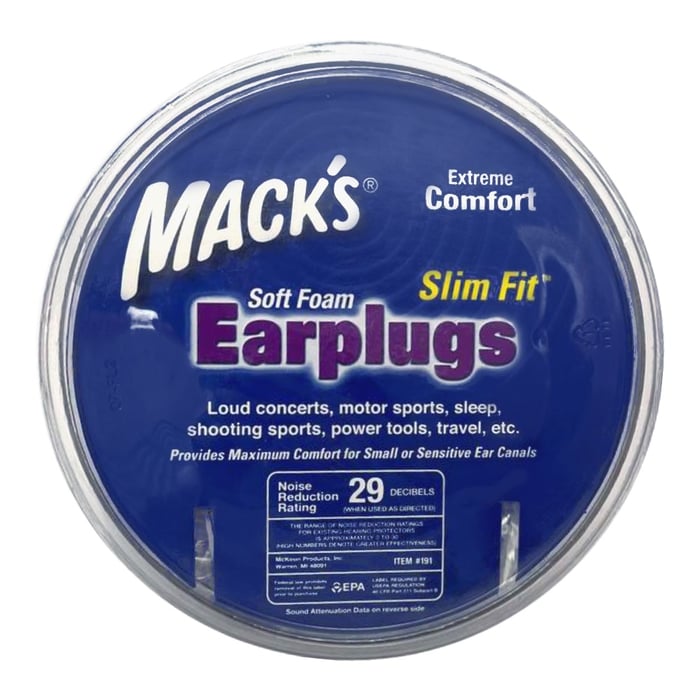 Беруши MACK`S Slim Fit Safe Sound Junior защита от шума до 29 дБ фиолетовые 100 пар